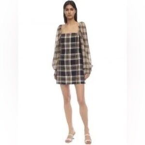 Rokh Puff Sleeve Techno Twill Mini Dress Size 0